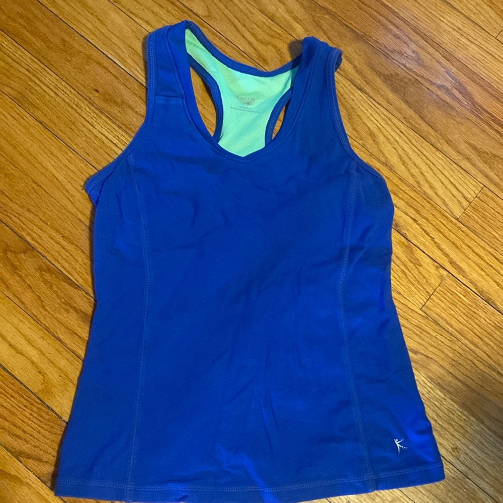 Danskin NOW blue workout tank top XS